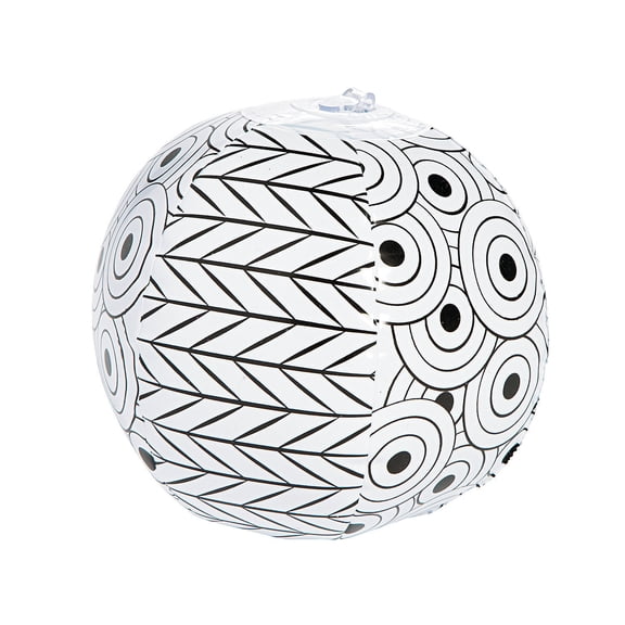Inflatable 5" Color Your Own Doodle Mini Beach Balls, Craft Kits, Misc DYO - General, DYO - General, 12 Pieces, White