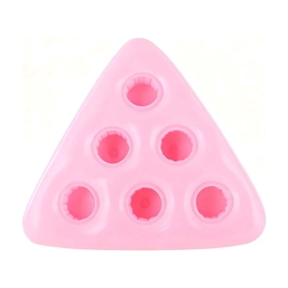 Inflatable 6-Hole Triangle Cup Holder for Pool,Floating Drink Coaster,Water Beer Cup Tray for Pool Party,for Hot Tubs Beaches Lakes