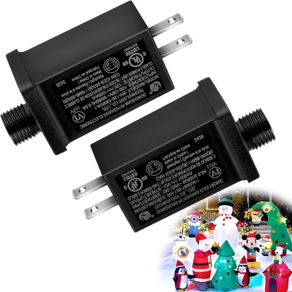 Inflatable Adapter 12V 0.7A-1A Transformer Plug Compatible with String Light Supply 2PCS