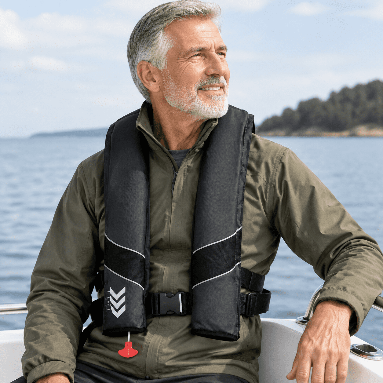 Inflatable Adult Life Jacket, 56-Black, Low Profile, Load Capacity Up ...