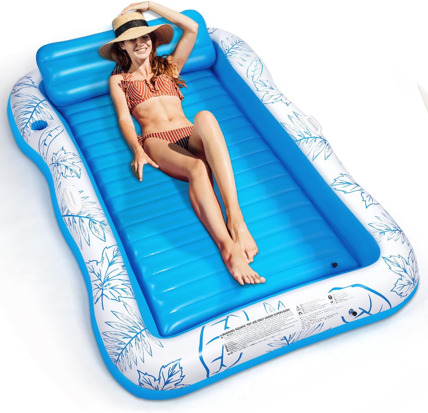 Tanning Raft Inflatable Adult Pool Lounger Float - Large Beach Sun Tanning Floaty ...