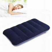 Inflatable Air Bed Travel Pillow Cushion For Camping Hiking Backpacking (Color: Navy blue) （47x30cm）