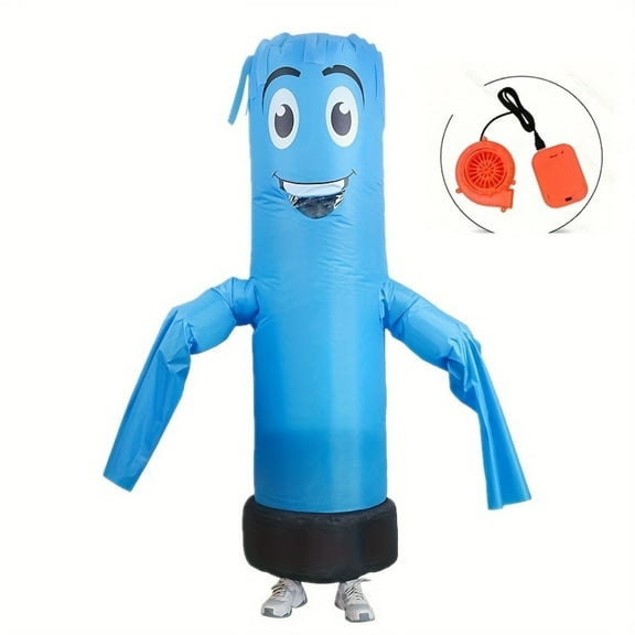 Inflatable Air Dancer Costumes - Red & Blue Tube Man Outfits for Parties, Events, Halloween | Fits Adults (4.9 ft - 6.2 ft)