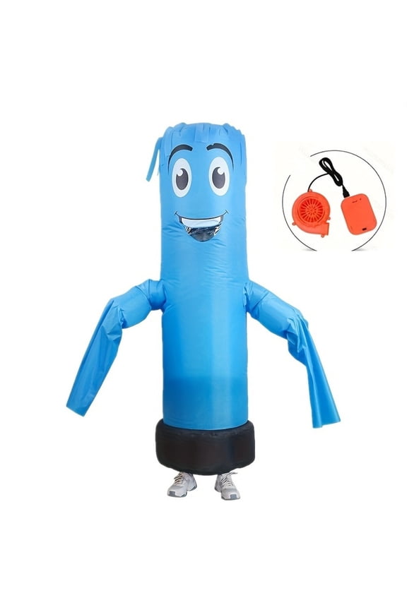 Inflatable Air Dancer Costumes - Red & Blue Tube Man Outfits for Parties, Events, Halloween | Fits Adults (4.9 ft - 6.2 ft)