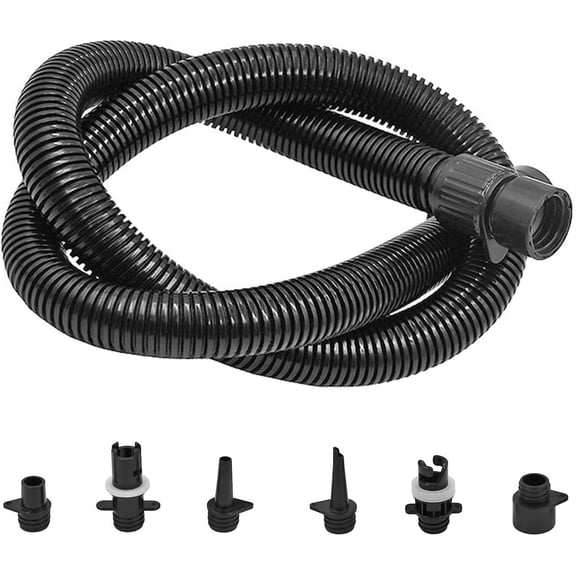 Inflatable Air Hose Nozzle Kit with 6 Sizes for Electric Air Pumps, 20PSI Compatible with HT-781 HT-782 HT-790 HT-792, for Kayak Paddle Board Boat(3.3ft)