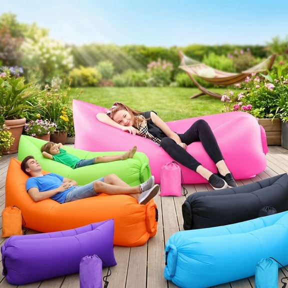 Inflatable Air Sofa Bed, Durable Ripstop Air Lounger for Outdoor Camping, Beach, Backyard, Picnic