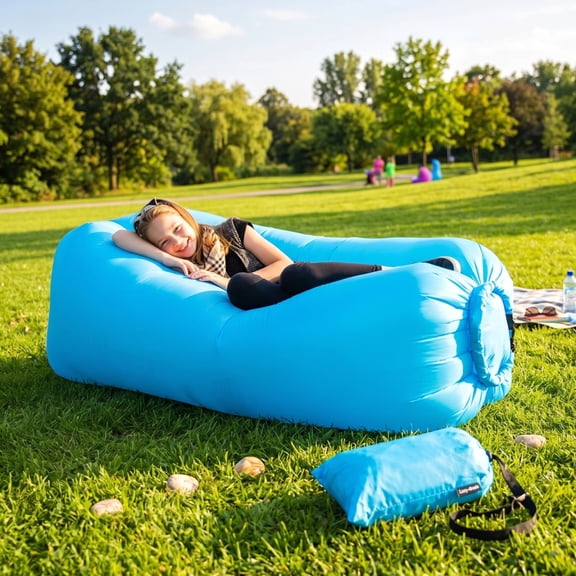 Inflatable Air Sofa Bed, Ripstop Waterproof Lounger for Outdoor Camping, Backyard, Hiking, Travel