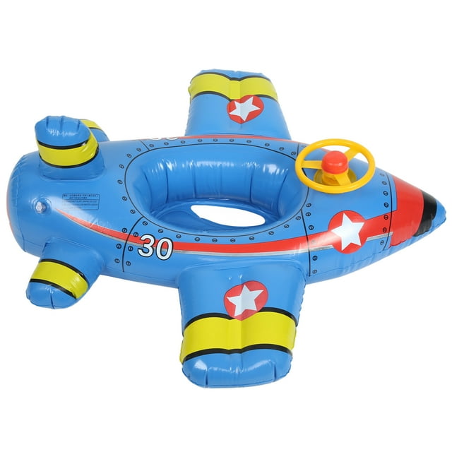 Inflatable Airplane Swimming Ring Inflated Plane Swim Float Seat with ...