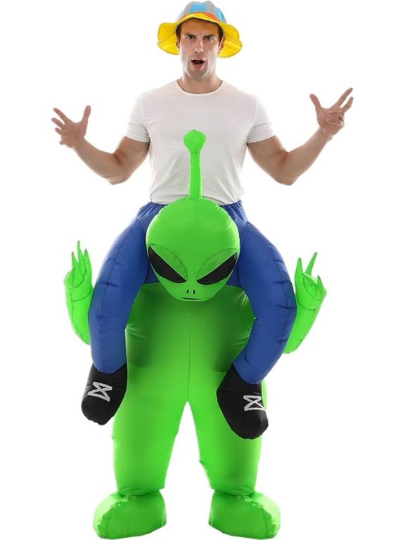 Inflatable Alien Rider Costume - Perfect for Halloween, Cosplay & Fun Events