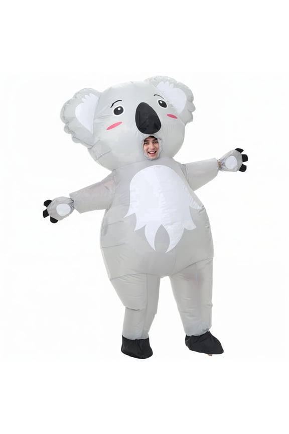 Inflatable Animal Costume for Adults, Funny Blow Up Koala Costume, Party Cosplay Outfit for Halloween Garden Party Events