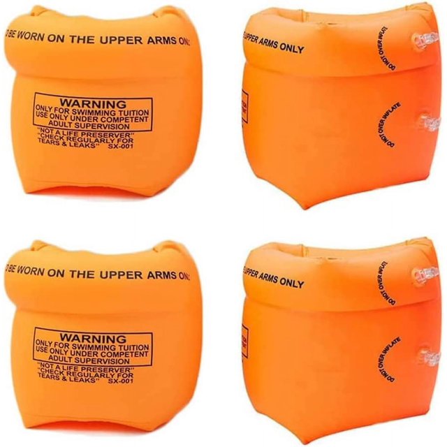 Inflatable Arm Swimming Floats Bands, Floatation Water Wings, Swimming Arm Ring Floatie for