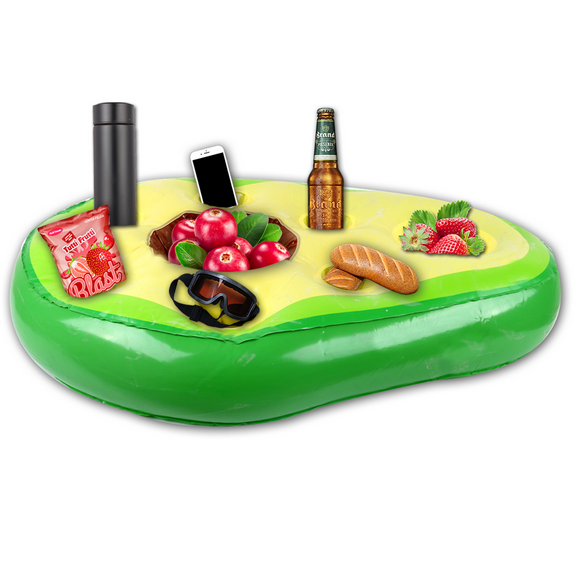 Inflatable Avocado Ice Bar Float 25.59"19.69" Drink Holder, Pool/Party Cooling Station, Summer Outdoor Decor