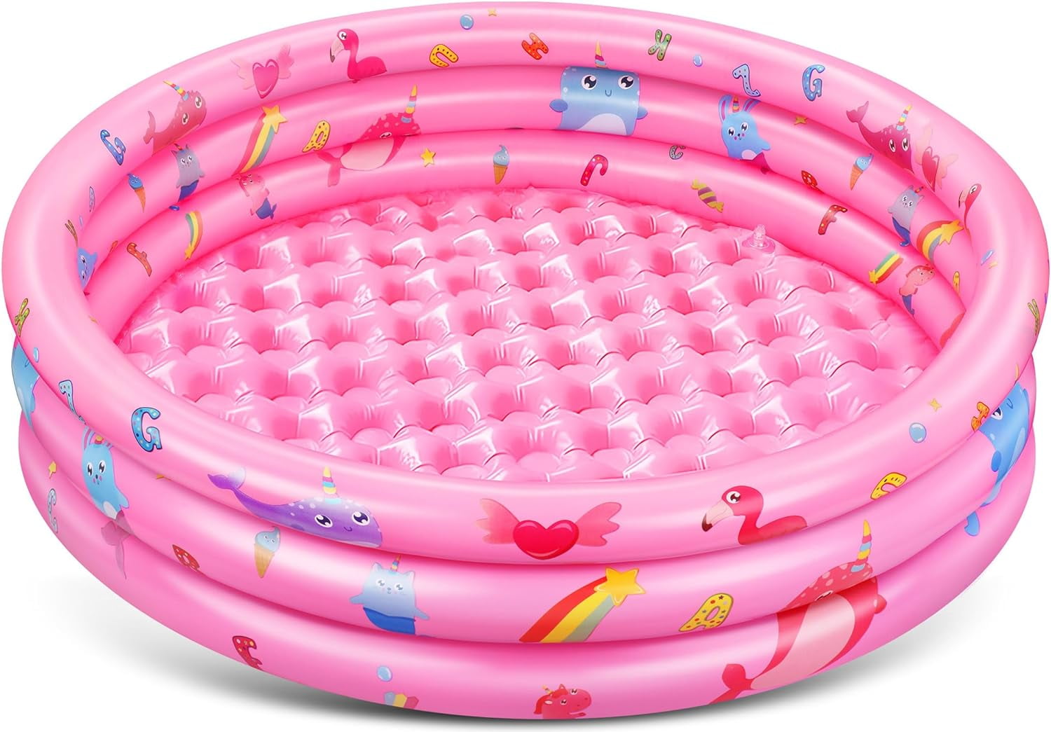 Inflatable Baby Pool for Backyard Fun Nonslip Blow Up Kiddie Pools for Kids Durable & Safe