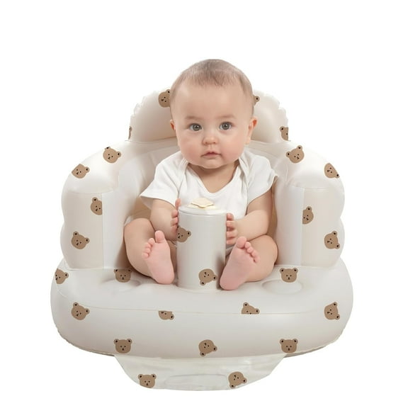 Inflatable Baby Seat for Babies 3-36 Months, Built in Air Pump Baby Sit Up Chair for Home, Travel