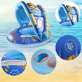 Inflatable Baby Swimming Pool Floats with Removable Sun Protection