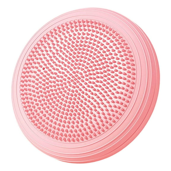 Inflatable Balance Disc Trainer with Air Pump Yoga Wobble Cushion Core Stability Board for Exercise Ankle Strength Training Flexible Sitting Workout Fitness Mat Massage Ball