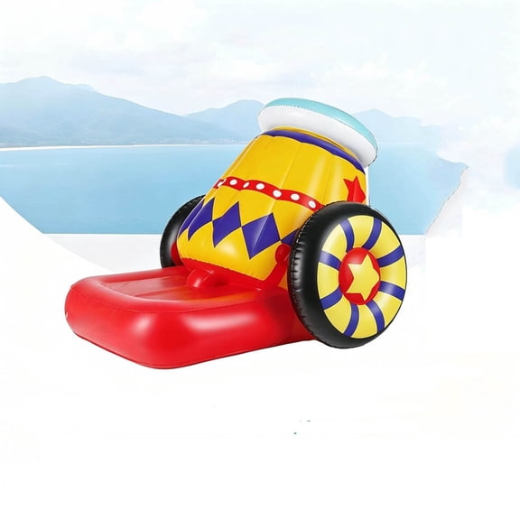 Inflatable Ball Launcher Pool Toy 2-in-1 Sprinkler & Ball Outdoor Summer Party Game with 6 Balls
