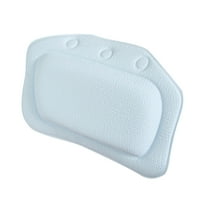 Inflatable Bath Pillow with Suction Cups Soft Headrest for Bathtub Pool Relaxation Comfort(Light Blue)