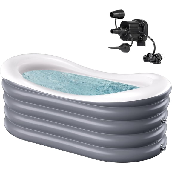 Inflatable Bathtub for Adults - Portable Collapsible Spa Tub with Electric Pump, Hot & Ice Bath Design, Foldable for 1-2 People, Durable PVC - Easy Inflate/Quick Drain