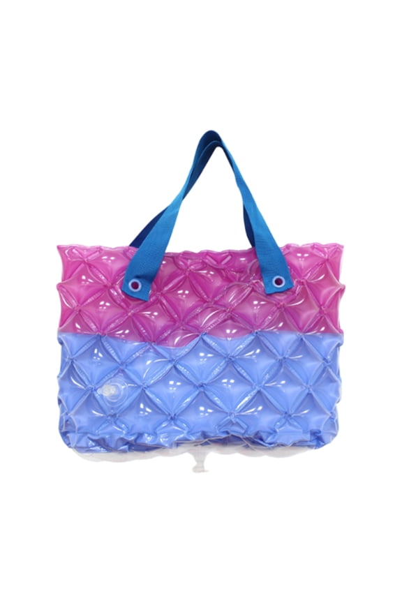 Inflatable Beach Bag, Pvc Printed Shoulder Bag, Convenient Crossbody Bag - Sandproof Waterproof Design, Inflatable Structure For Easy Storage - For Beach, Outdoor Travel,