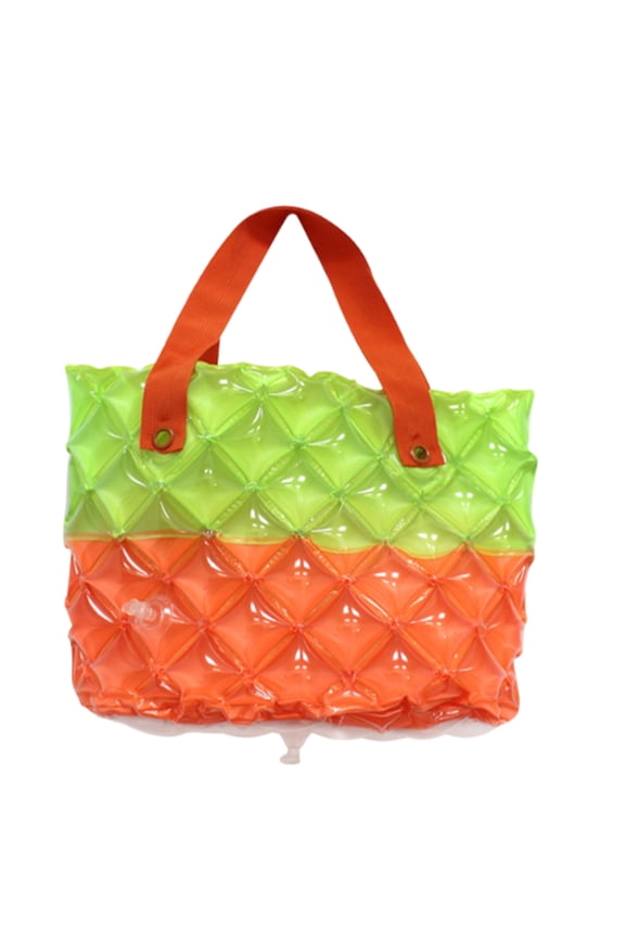 Inflatable Beach Bag Waterproof PVC Shoulder Crossbody Tote, Portable Seaside Storage Bag for Pool Travel, Summer Beach Travel Accessories for Women Men, Vacation Gift Idea, 1Pcs B