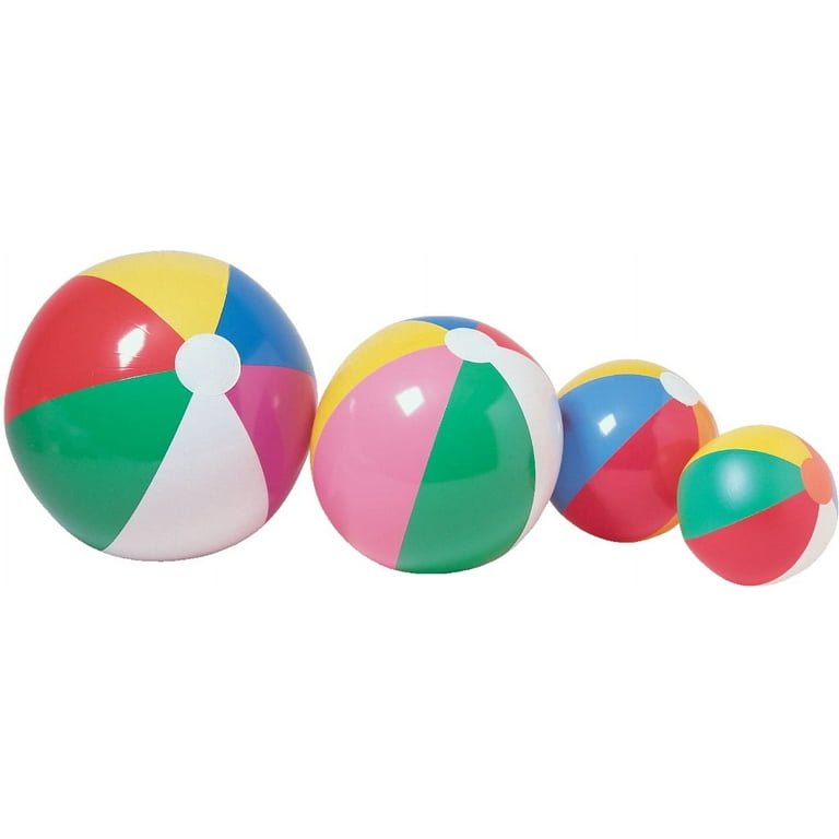 12 Pack Inflatable Beach Balls, Large Rainbow Beach Balls for Pool