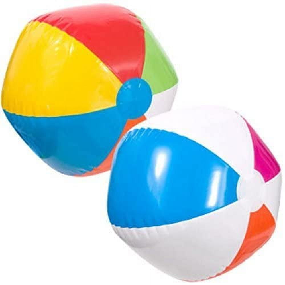 12 Pack Inflatable Beach Balls, Large Rainbow Beach Balls for Pool