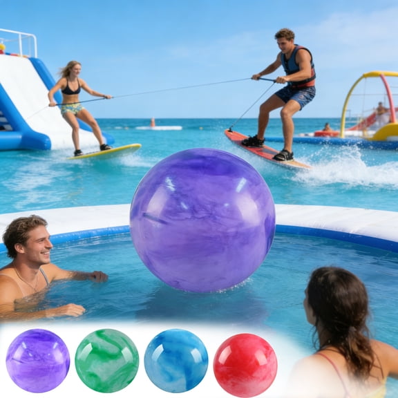 Inflatable Beach Ball, Pvc Colorful Marbled Ball, Summer Pool Party Games, Outdoor Water Fun, Topliu