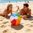 thumbnail image 1 of Inflatable Beach Balls 5 Pack PVC Multicolor Pool Party Summer Water Games Outdoor, 1 of 6