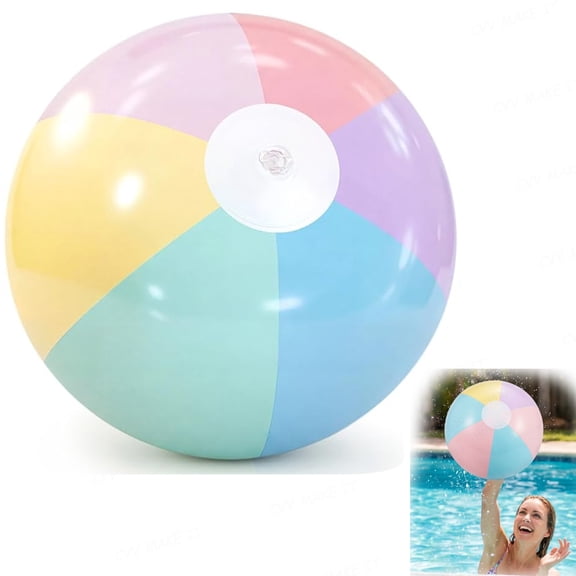 Inflatable Beach Balls PVC Pool Water Game Toy for Kids Adults Lightweight Blow-Up Summer Party Favors for Beach Pool Birthday and Outdoor Fun,White-1PC