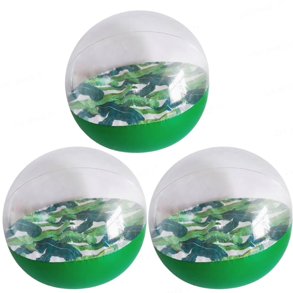 Inflatable Beach Balls Round PVC Pool Toys for Water Games Summer Beach Pool Parties Birthday Luau Favors Durable Lightweight Easy to Inflate Kids Adults,3PCS