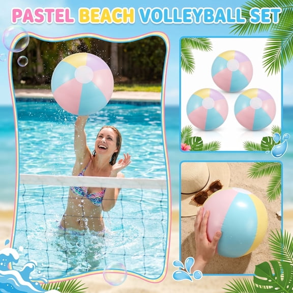 Inflatable Beach Volleyball – Durable PVC Lightweight Design for Outdoor Water Sports, Pool Games, Suitable for All Ages