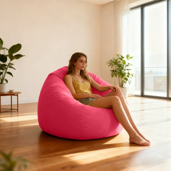 Inflatable Bean Bag Chair, Ergonomic Portable Lounger with Thickened Support for Back and Neck, Waterproof Folding Lazy Sofa for Adults, Indoor and Outdoor Use