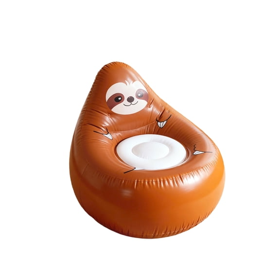 Inflatable Bean Bag Chair Sofa,Cute Animal Sloth Chair,Easy Setup&Comfy,Portable Blow up Air Lounge Chairs Furniture Couch for Camping Movie Night,Patio,Garden,Beach,Outdoor Indoor