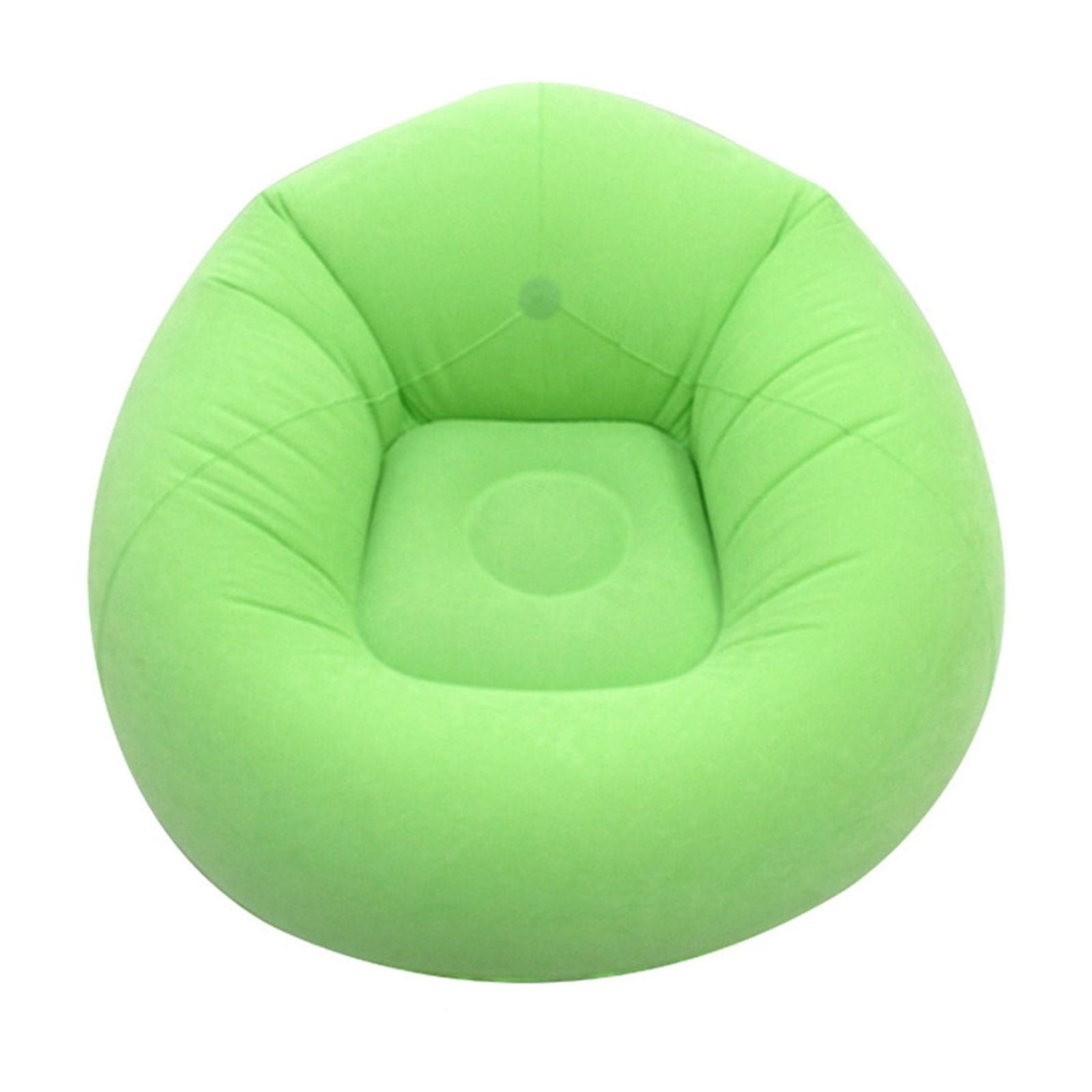 Inflatable Bean Bag Chair for Adults - Beanless Blow Up Lounge Sofa with Corduroy Flocking, Portable Folding Chair for Camping Reading