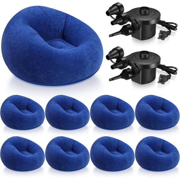 Inflatable Bean Bag Chairs for Adults with Electric Air Pump Blow up Couch Folding Portable Inflatable Couch Lazy Sofa for Outdoor Movie Nights Camping Room ()
