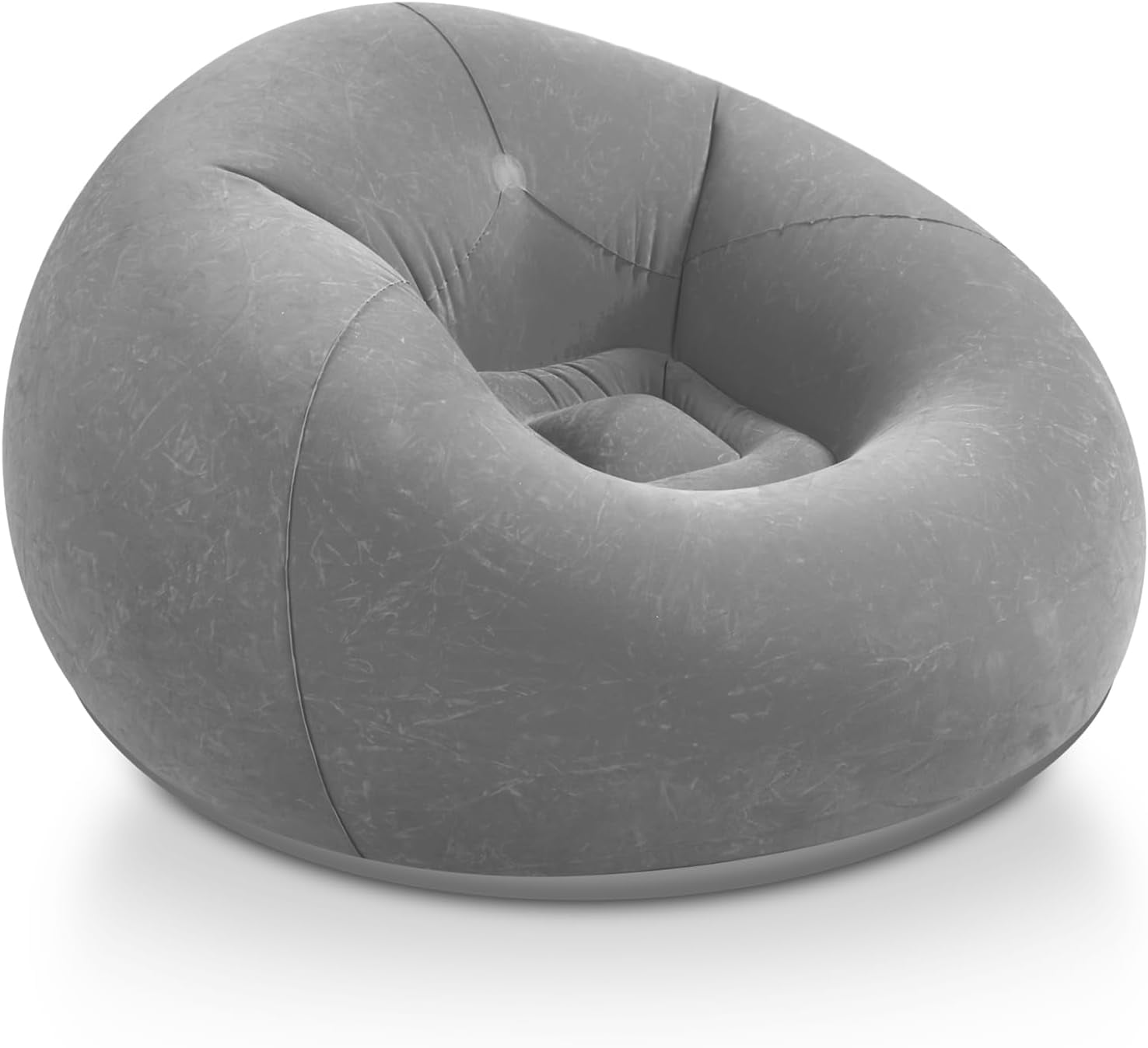 Inflatable Bean Bag Chairs for Adult Blow up Chairs Lazy Sofa Folding Portable Inflatable Chair for Movie Outdoor Room Bedroom Reading Camping(Grey)