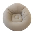thumbnail image 1 of Inflatable Beanless Bag Lounge Chair - Corduroy Textured Flocking Blow Up Chair for Adults, Portable Folding Sofa for Indoor Outdoor Use, 1 of 6