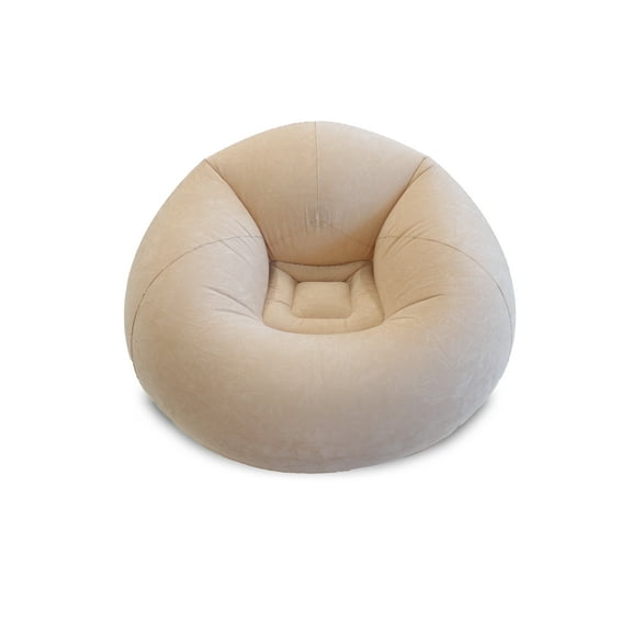 Inflatable Beanless Bean Bag Chair Lounge Sofa, 45x45x28"- Beige