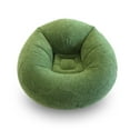 thumbnail image 1 of Inflatable Beanless Bean Bag Chair Lounge Sofa, 45x45x28"- Military Green, 1 of 9