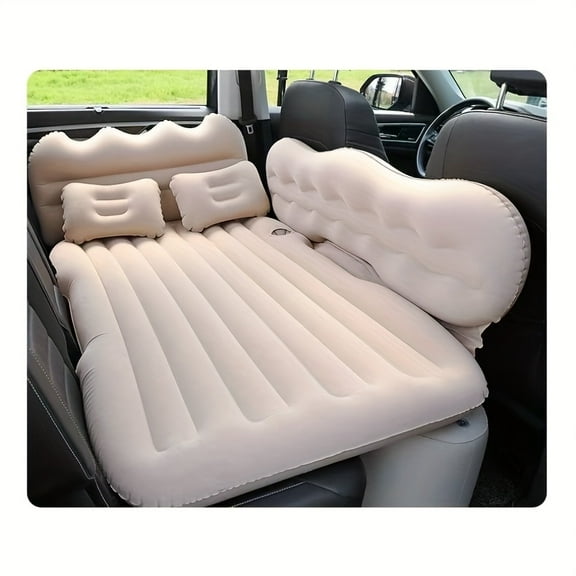 Inflatable Bed - A Portable and Comfortable Car Mattress with Skin-Friendly Flocking and Foldable Design, Ideal for Camping, Beach Trips, Outdoor Picnics, Road Travel, Pool, and Party Use