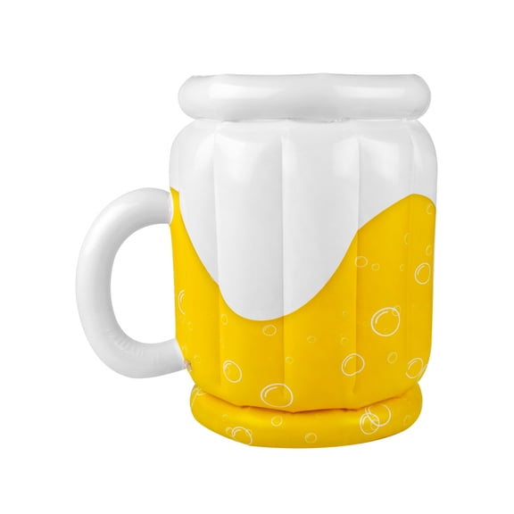 Inflatable Beer Mug Ice Bar - Dual - Use for Pool & Outdoor Gatherings, Drink Chilling Station