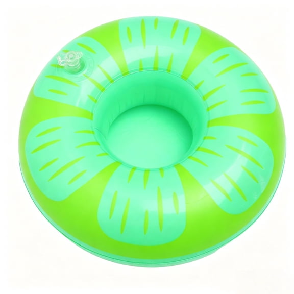 Inflatable Beverage Cooler, Portable Floating Drink Ice Bucket, Inflatable Drink Holder for Pool,Pool Drink Floaties, Drink Floats Inflatable Cup Coasters for Pool Party-（Green）