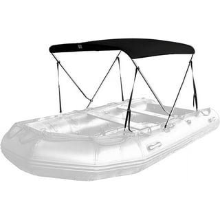  Bimini Tops for Boat 2 Bow Portable Foldable Bimini Top Oxford  Cloth Cover with Aluminum Frame Quick Release Clips for Width 3.3-4.6 ft  Rib,Small Jon Boat,Fishing Boat,Inflatable Boat,Dinghy : Sports 