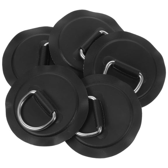 Inflatable Boat D Rings Rubber Rope Buckle Repair Kit Accessories D-shaped Pvc Stainless Steel 5 Pcs