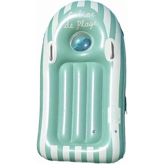 Inflatable Bodyboard, Portable Kids Surfboard with Handles, Inflatable Surfboard, Puncture-Resistant, Versatile Applications, 119x58cm for Summer Water Sport Dive Skate Rescue