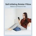 Inflatable Bolster Pillow for Legs, Half Moon Pillow Under Knee Pillow
