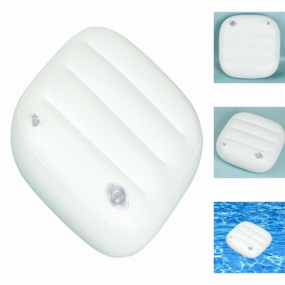 Inflatable Booster Seat for Hot Tubs and Spas - Universal Spa and Back Pad Inflatable and Water- Seat for All Spas Easy Setup and Comfortable Support, 40x38 cm, White