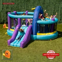 Inflatable Bounce House with Kid’s Whack-A-Play & Basketball Hoop and with Lifetime Warranty on Heavy Duty Blower