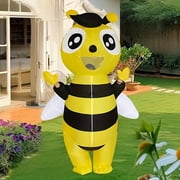 Inflatable Bumble Bee Costume for Adults - Cute Flying Insect Party Outfit,Height 59" 74.8",Bee